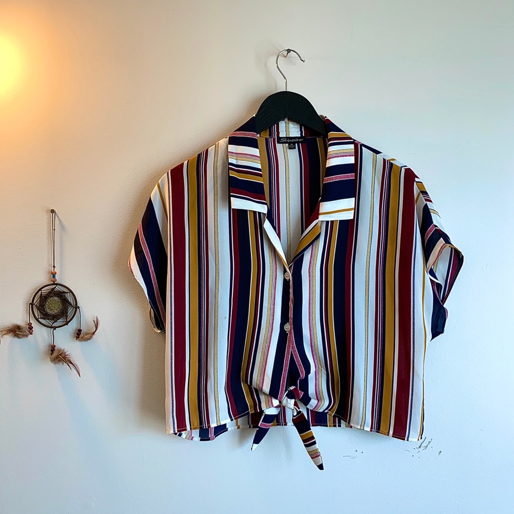 Button-Up Crop Top
